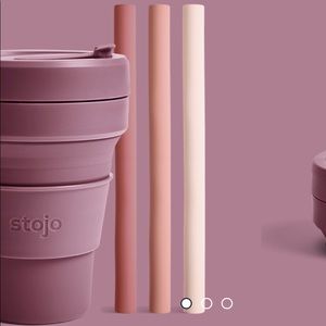 Stojo Collapsible Cup with 4 Reusable Straws